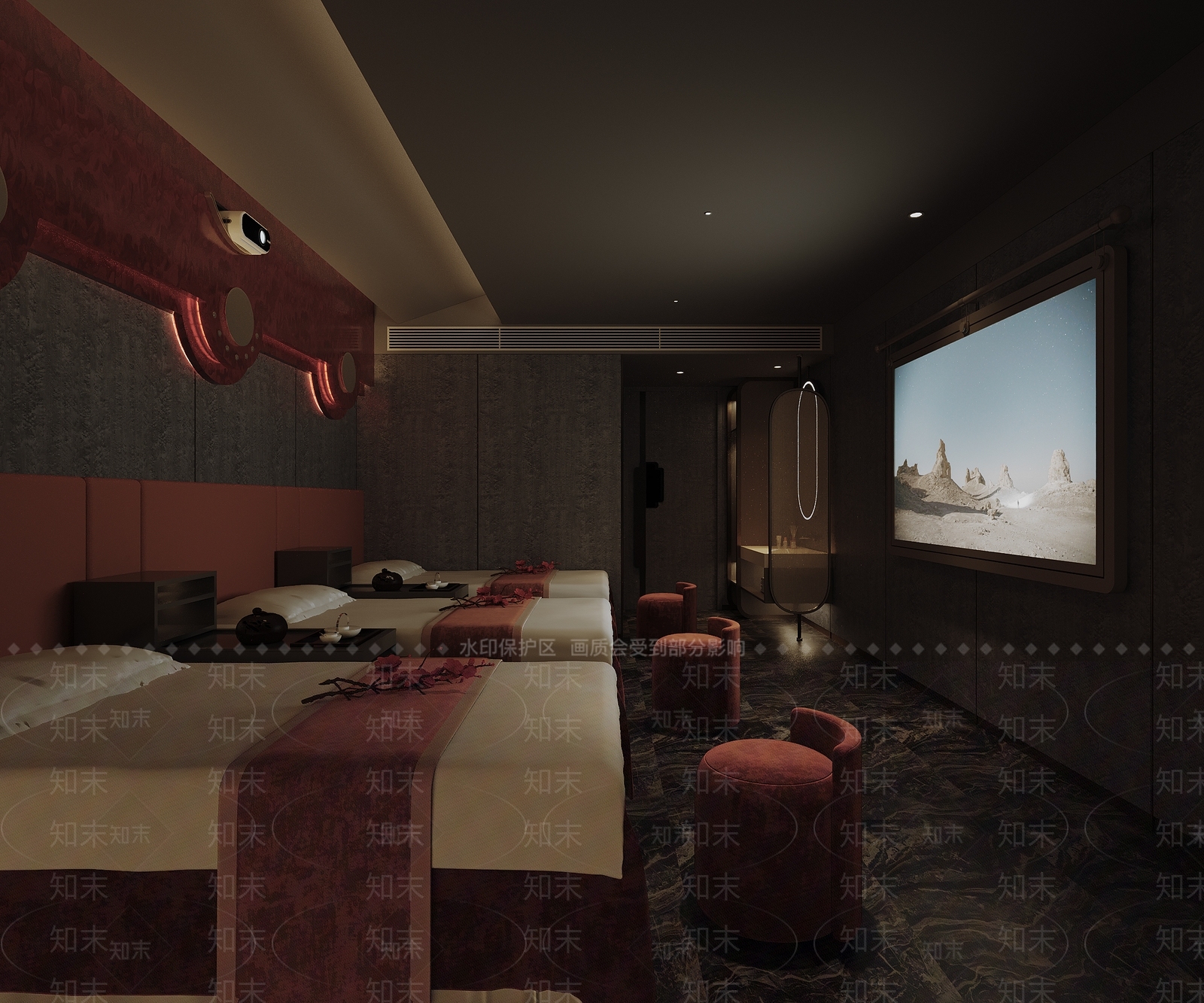 新中式洗浴中心3D模型下载【ID:1151970122】