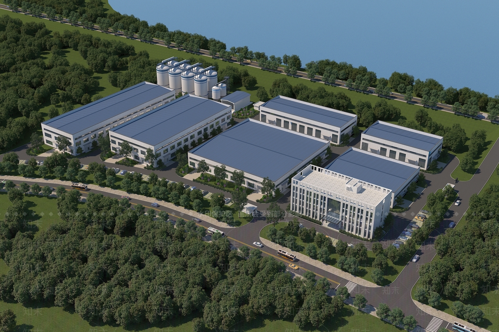 现代工业厂房3D模型下载【ID:1151970554】