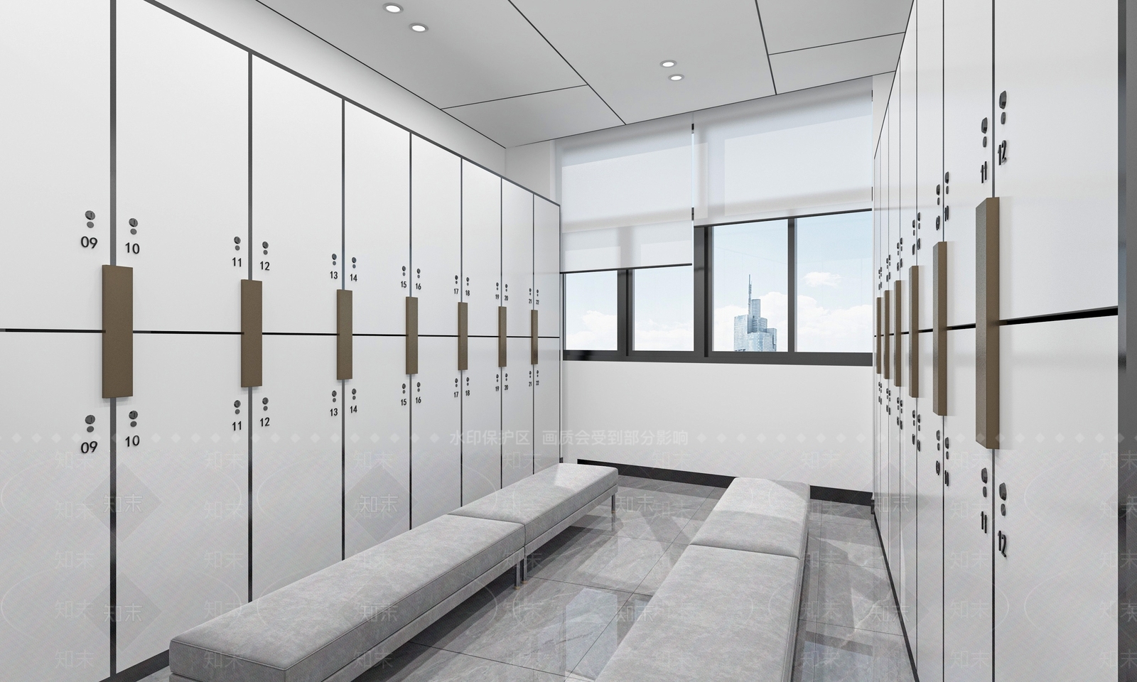 现代健身房3D模型下载【ID:1151975456】