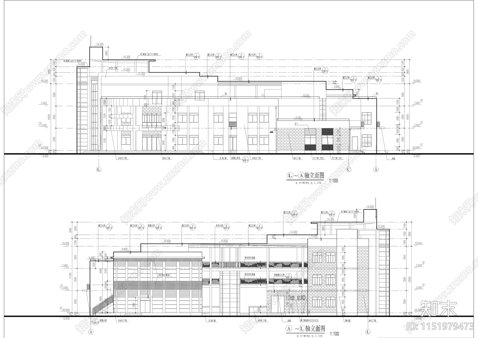 幼儿园施工图cad施工图下载【ID:1151979473】