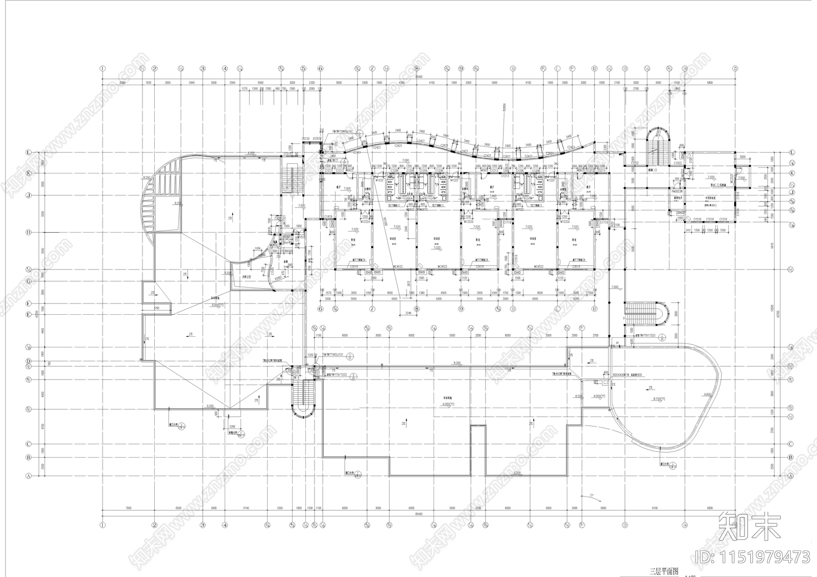 幼儿园施工图cad施工图下载【ID:1151979473】