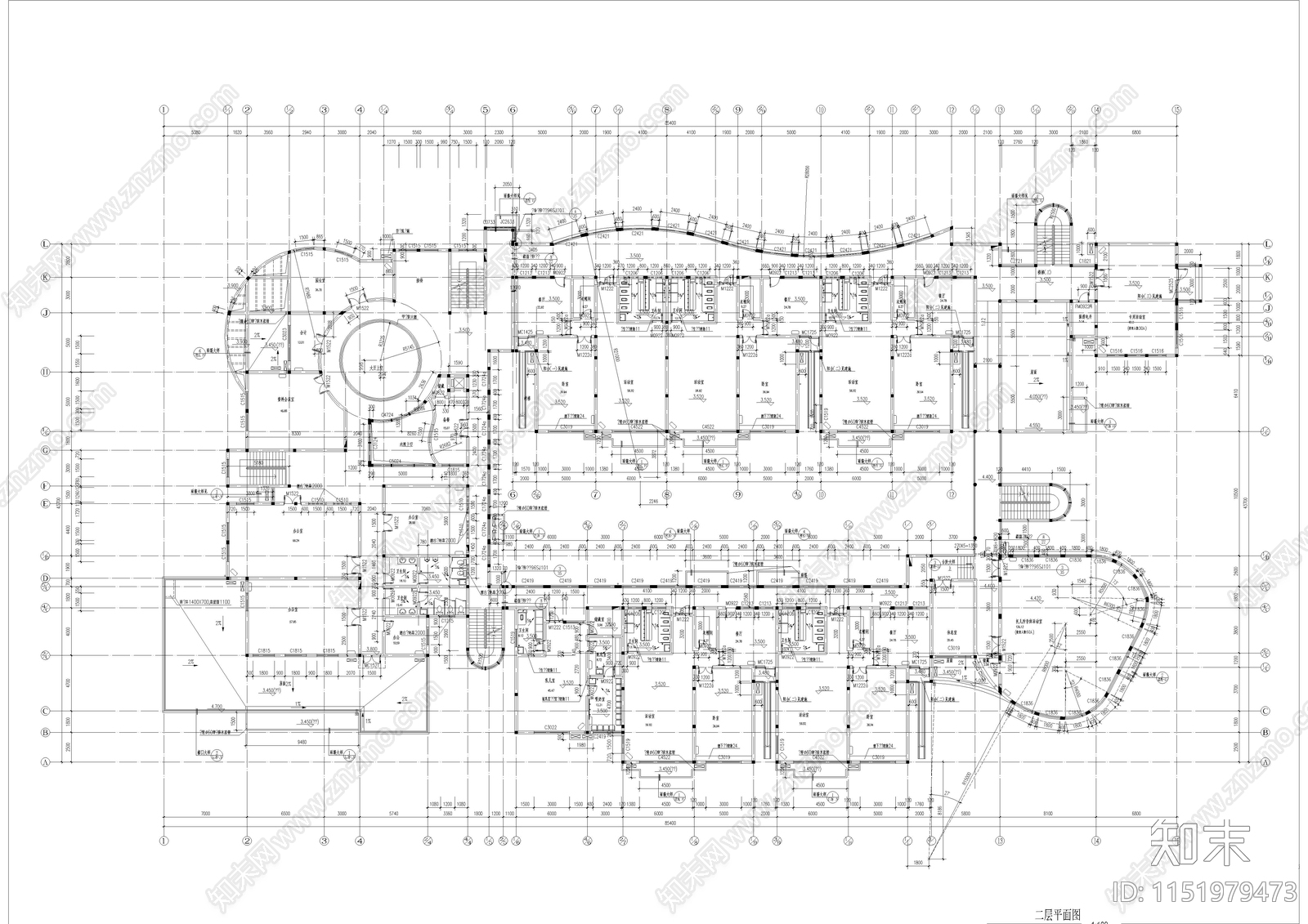 幼儿园施工图cad施工图下载【ID:1151979473】