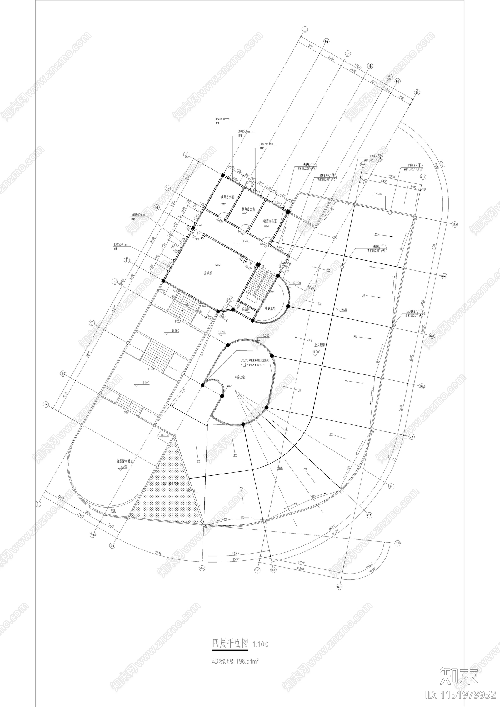 贵州安顺市平坝区鼓楼街道第一幼儿园施工图cad施工图下载【ID:1151979952】