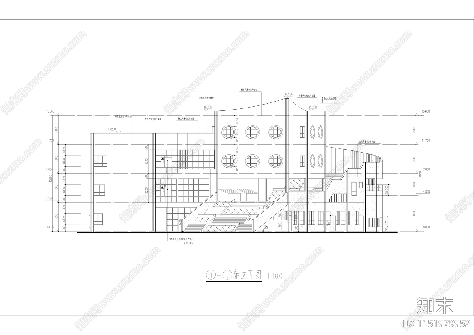 贵州安顺市平坝区鼓楼街道第一幼儿园施工图cad施工图下载【ID:1151979952】