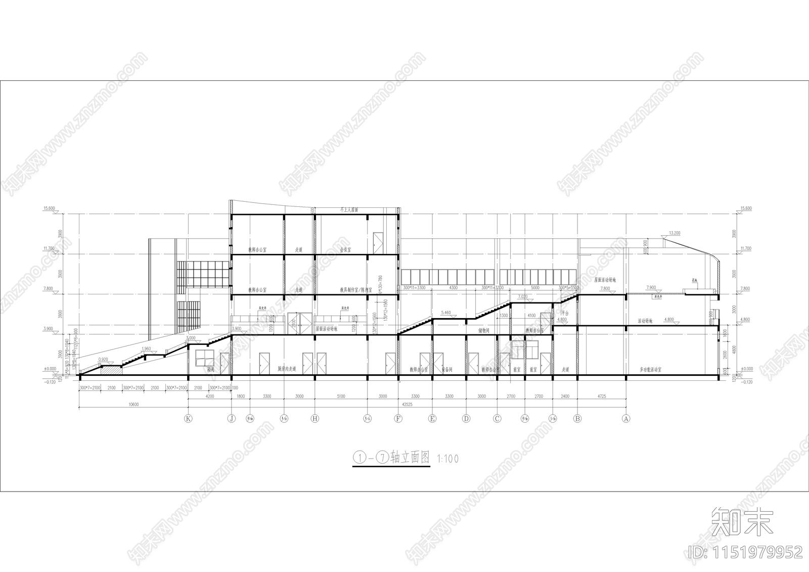 贵州安顺市平坝区鼓楼街道第一幼儿园施工图cad施工图下载【ID:1151979952】