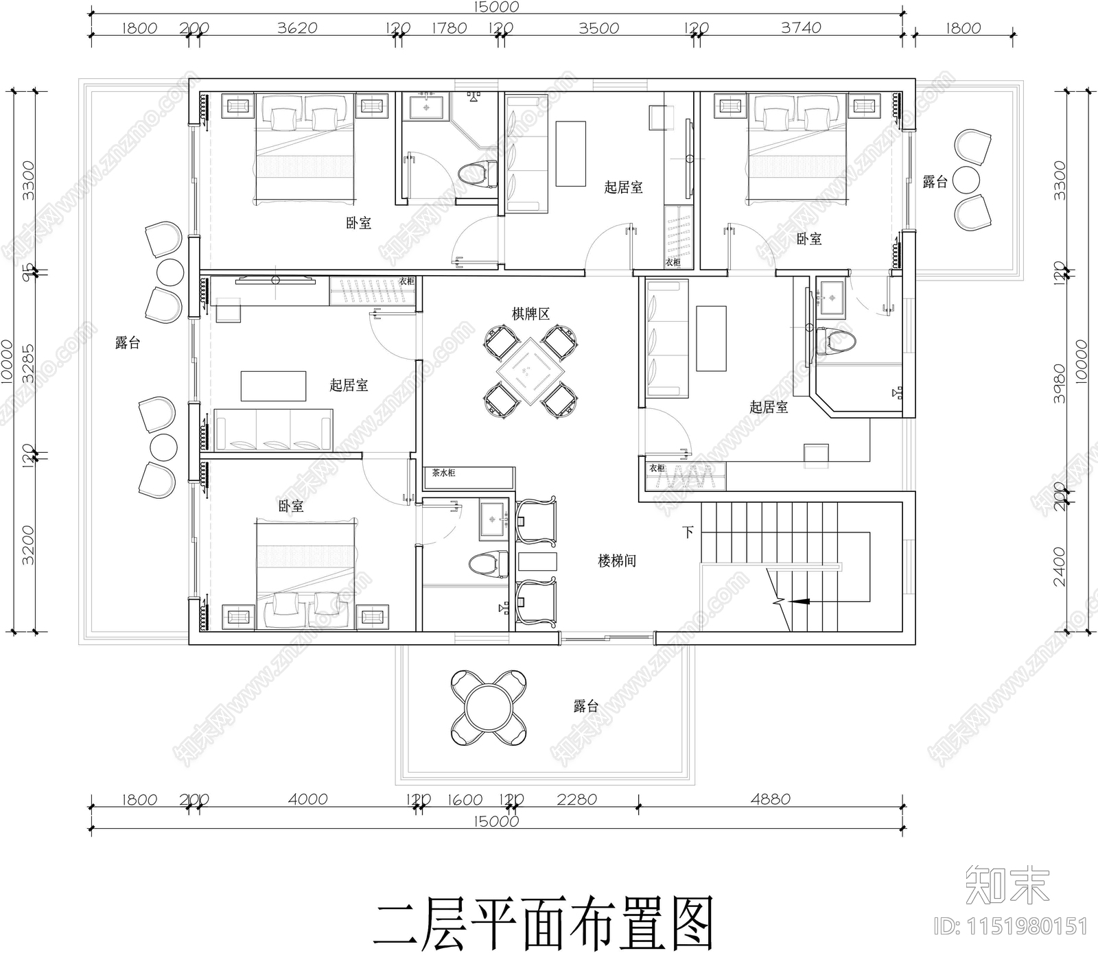 农村自建房家装平面图施工图下载【ID:1151980151】