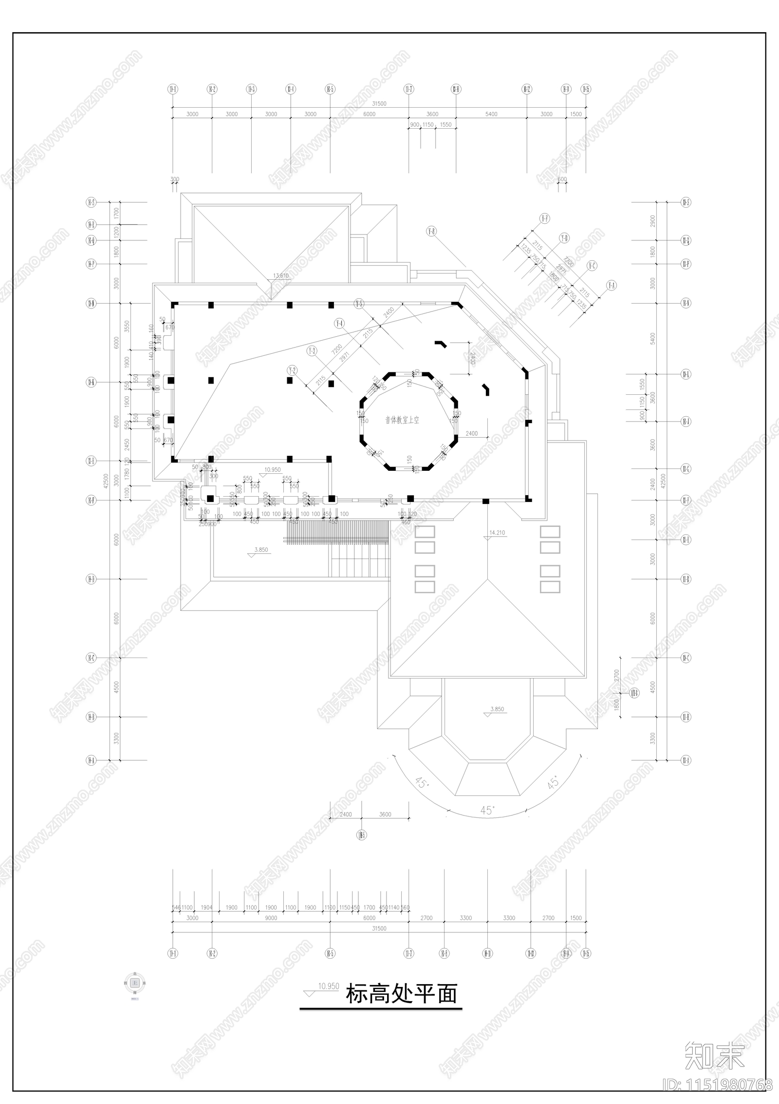 绿城幼儿园施工图cad施工图下载【ID:1151980768】