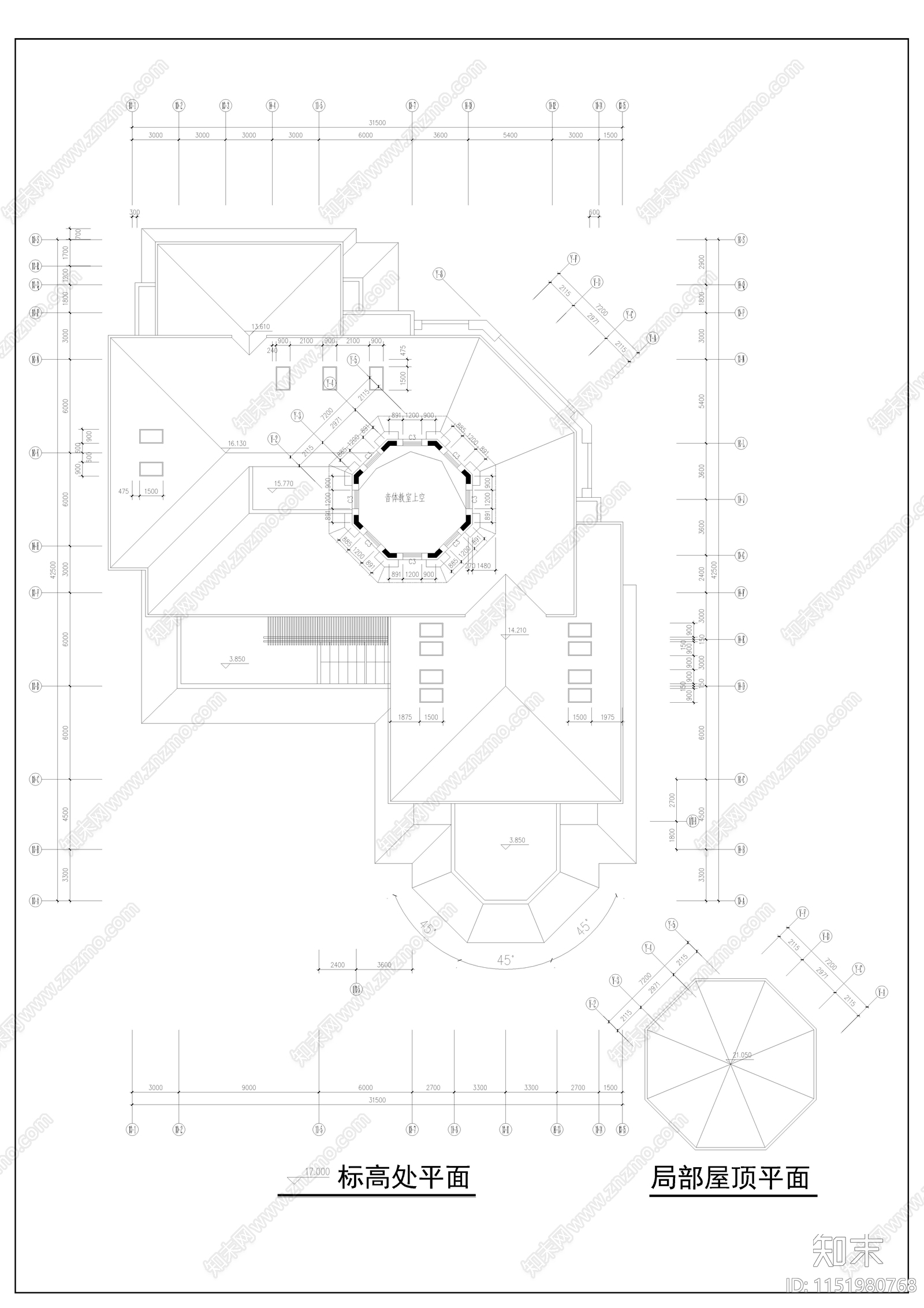 绿城幼儿园施工图cad施工图下载【ID:1151980768】