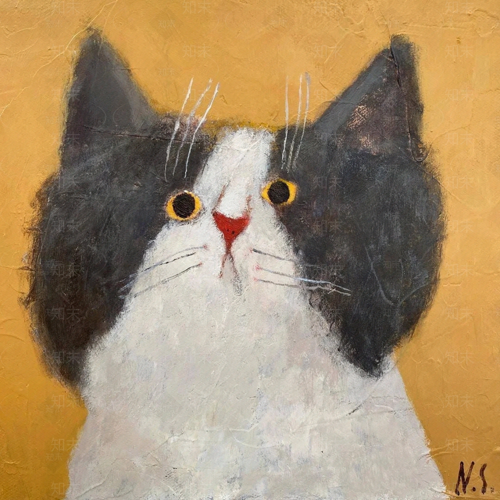 现代卡通猫咪装饰画贴图下载【ID:1151981870】