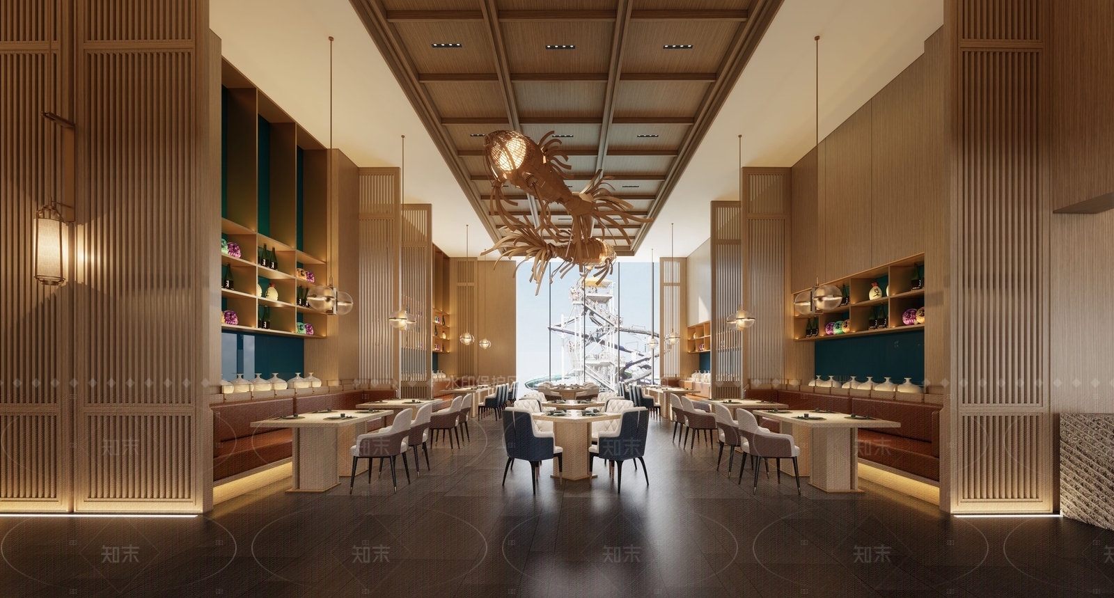 日式日料店SU模型下载【ID:1216055599】