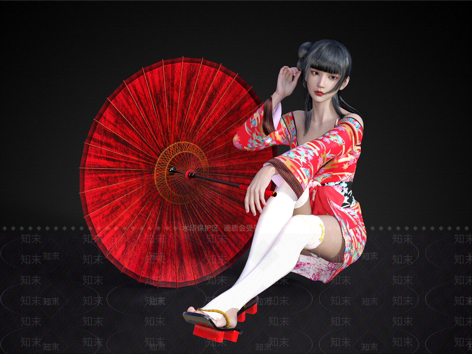 坐姿美女SU模型下载【ID:1151984078】