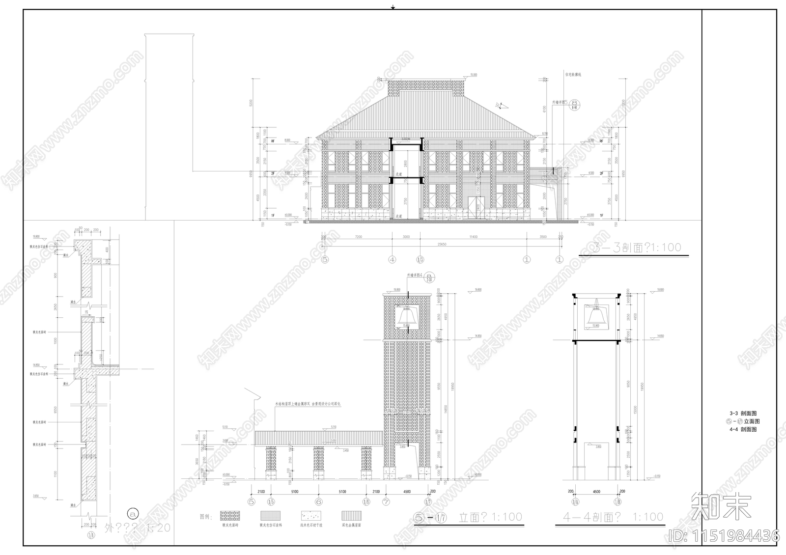 三班幼儿园建筑方案设计cad施工图下载【ID:1151984436】