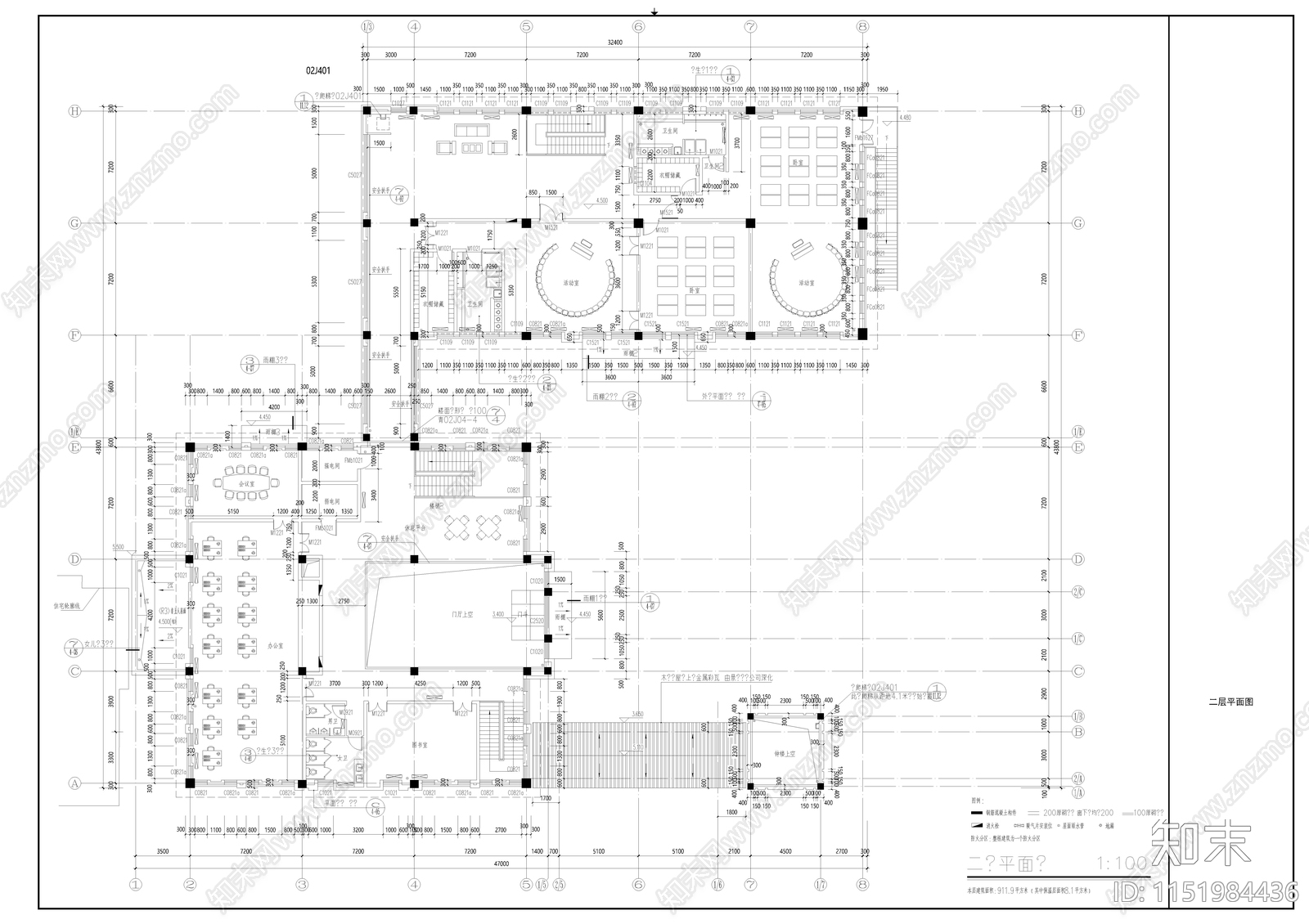 三班幼儿园建筑方案设计cad施工图下载【ID:1151984436】