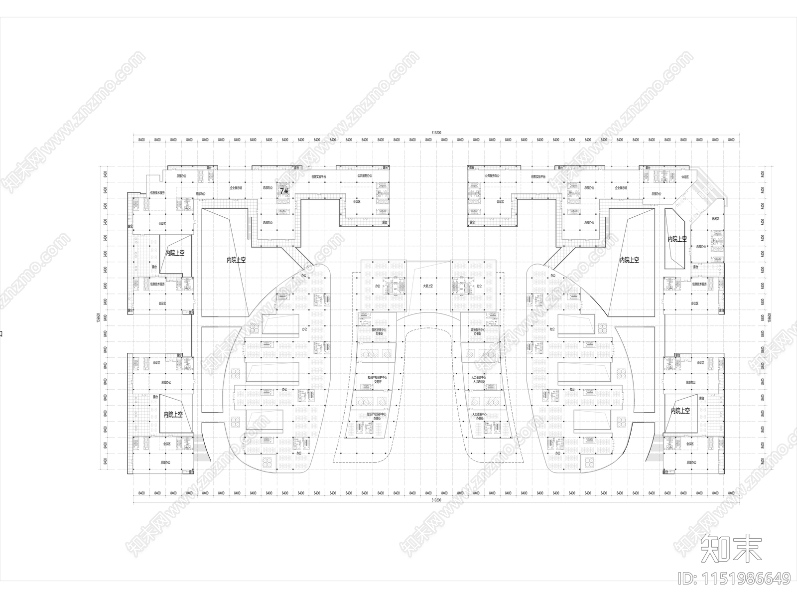 沣东现代服贸企业聚集区二期施工图cad施工图下载【ID:1151986649】