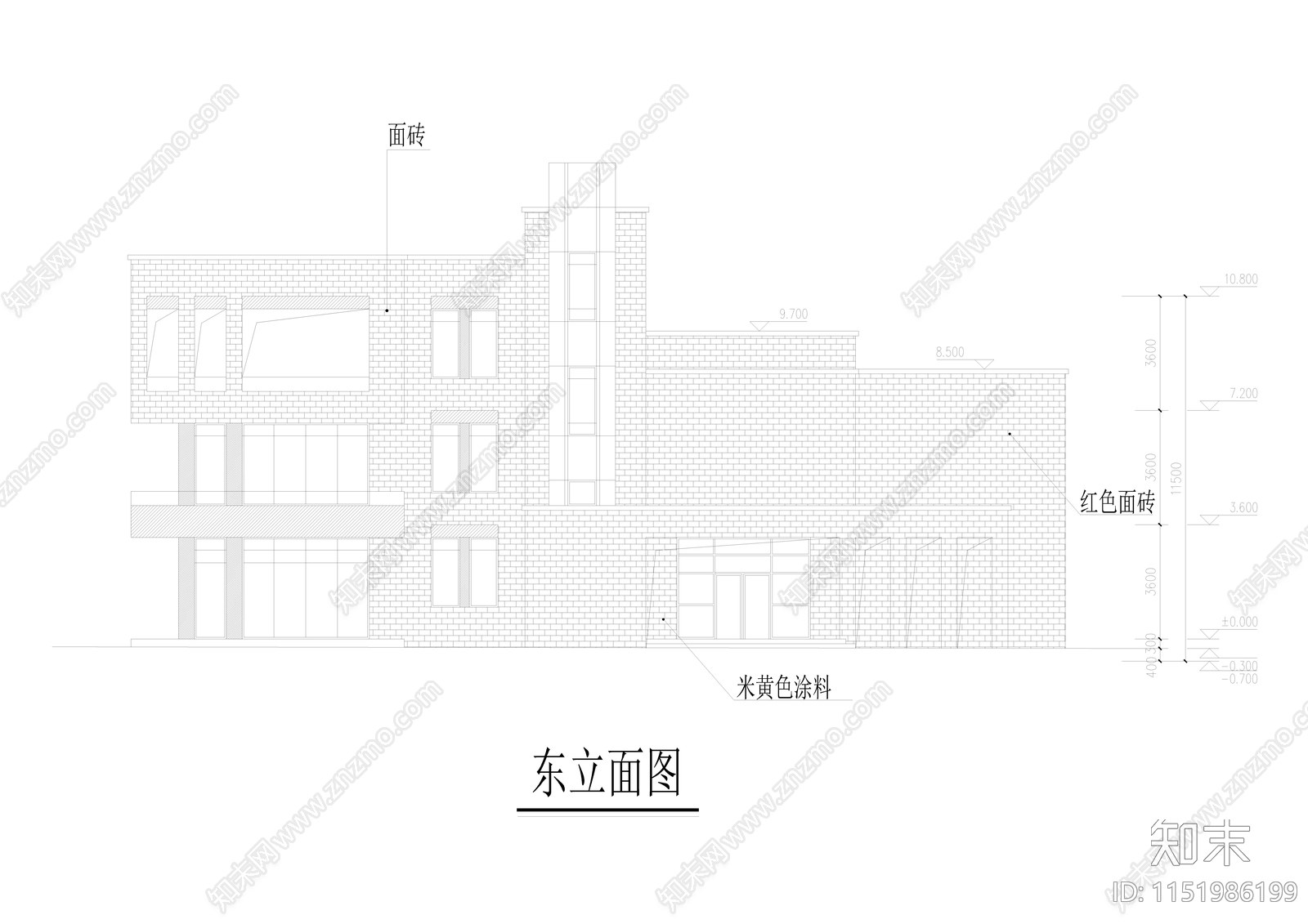 长沙华润幼儿园建筑施工图cad施工图下载【ID:1151986199】