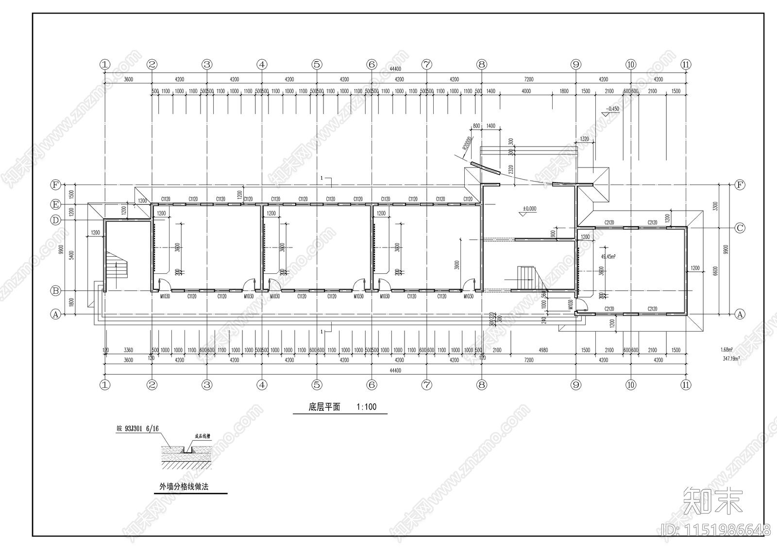 希望小学教学楼施工图cad施工图下载【ID:1151986648】