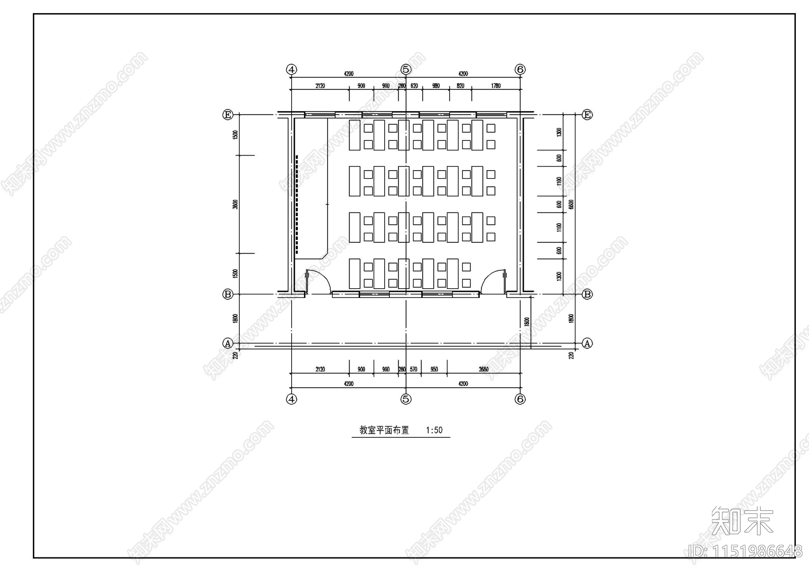 希望小学教学楼施工图cad施工图下载【ID:1151986648】