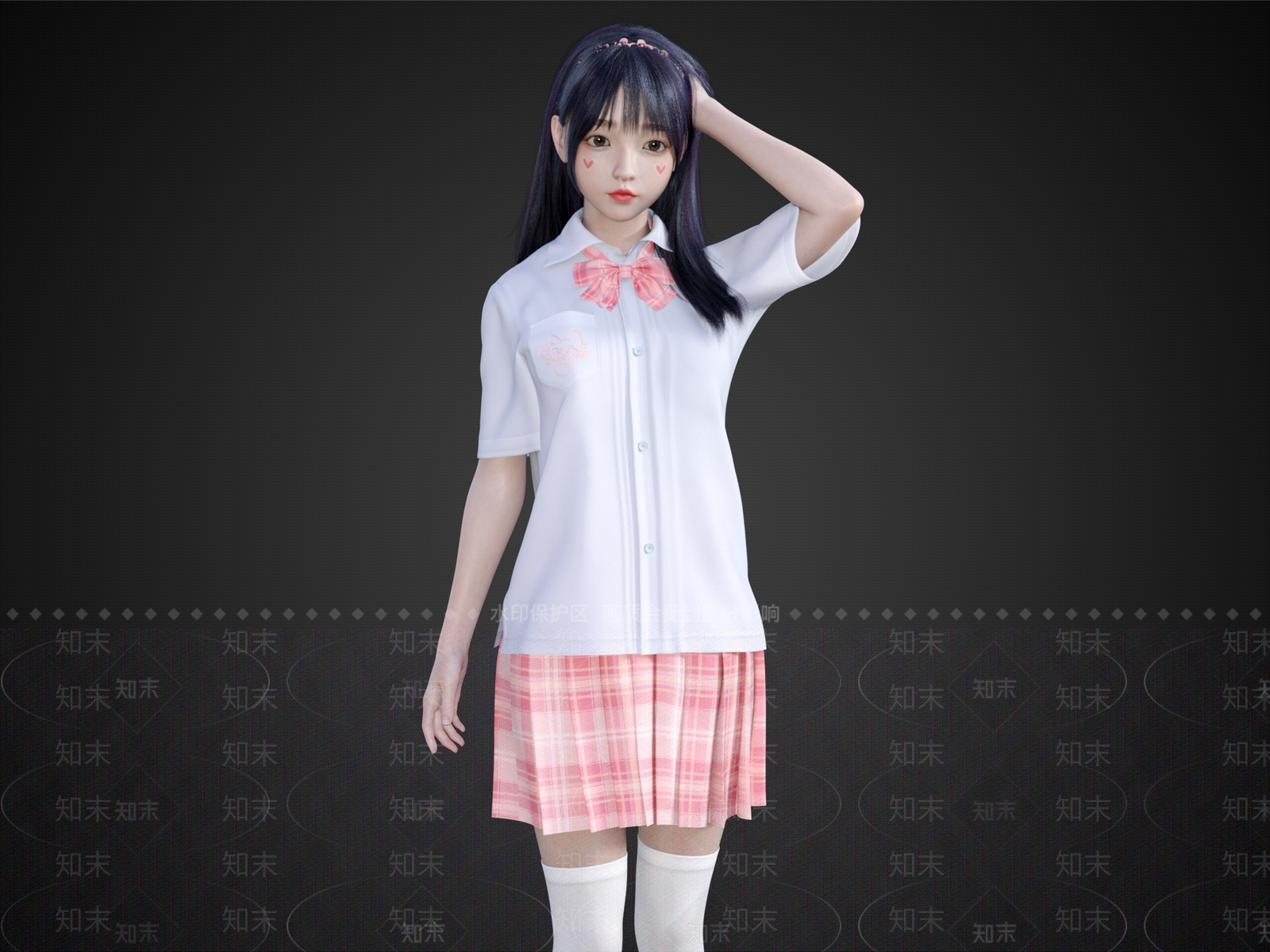 清纯女孩SU模型下载【ID:1151987998】