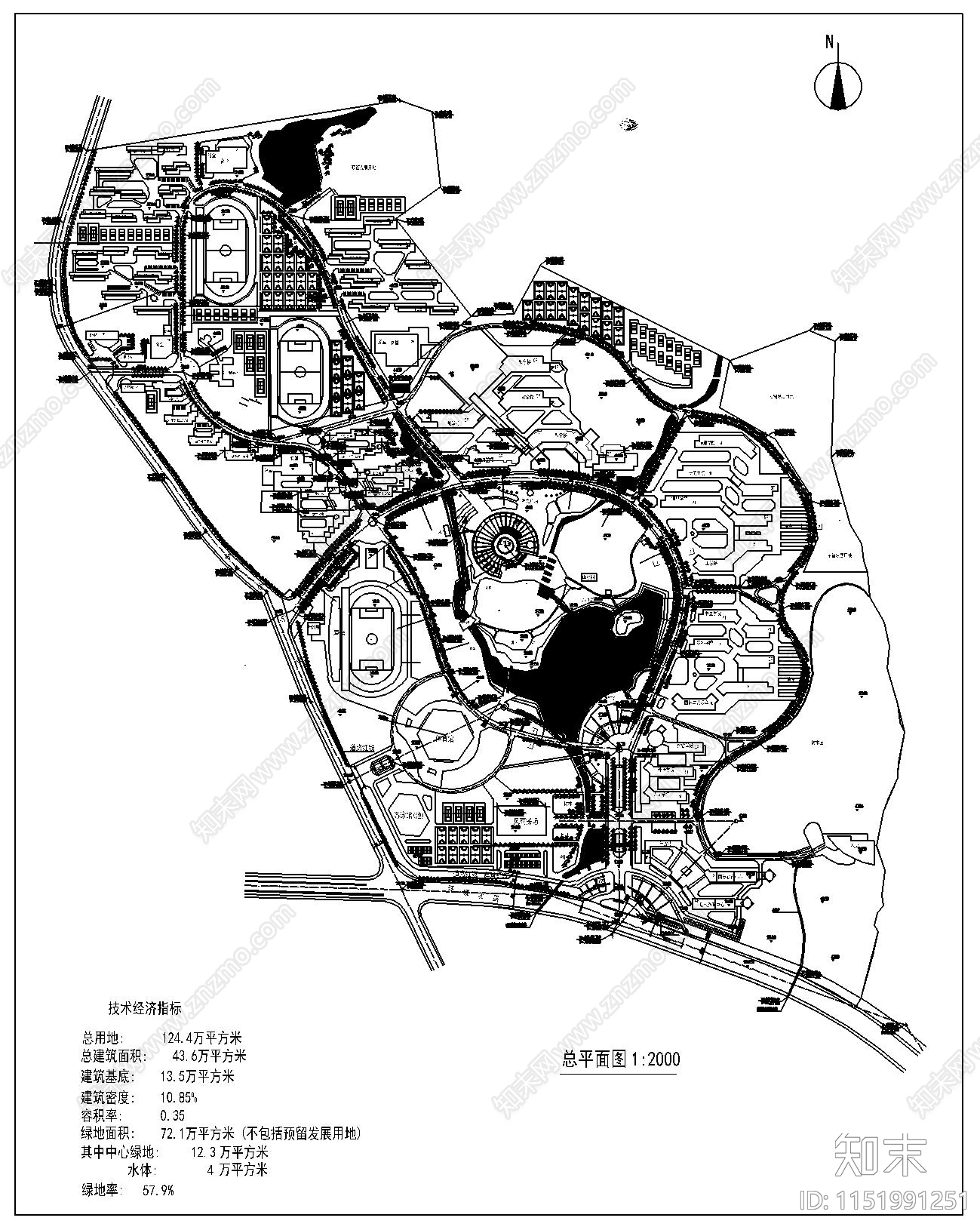 学校总平面图施工图下载【ID:1151991251】