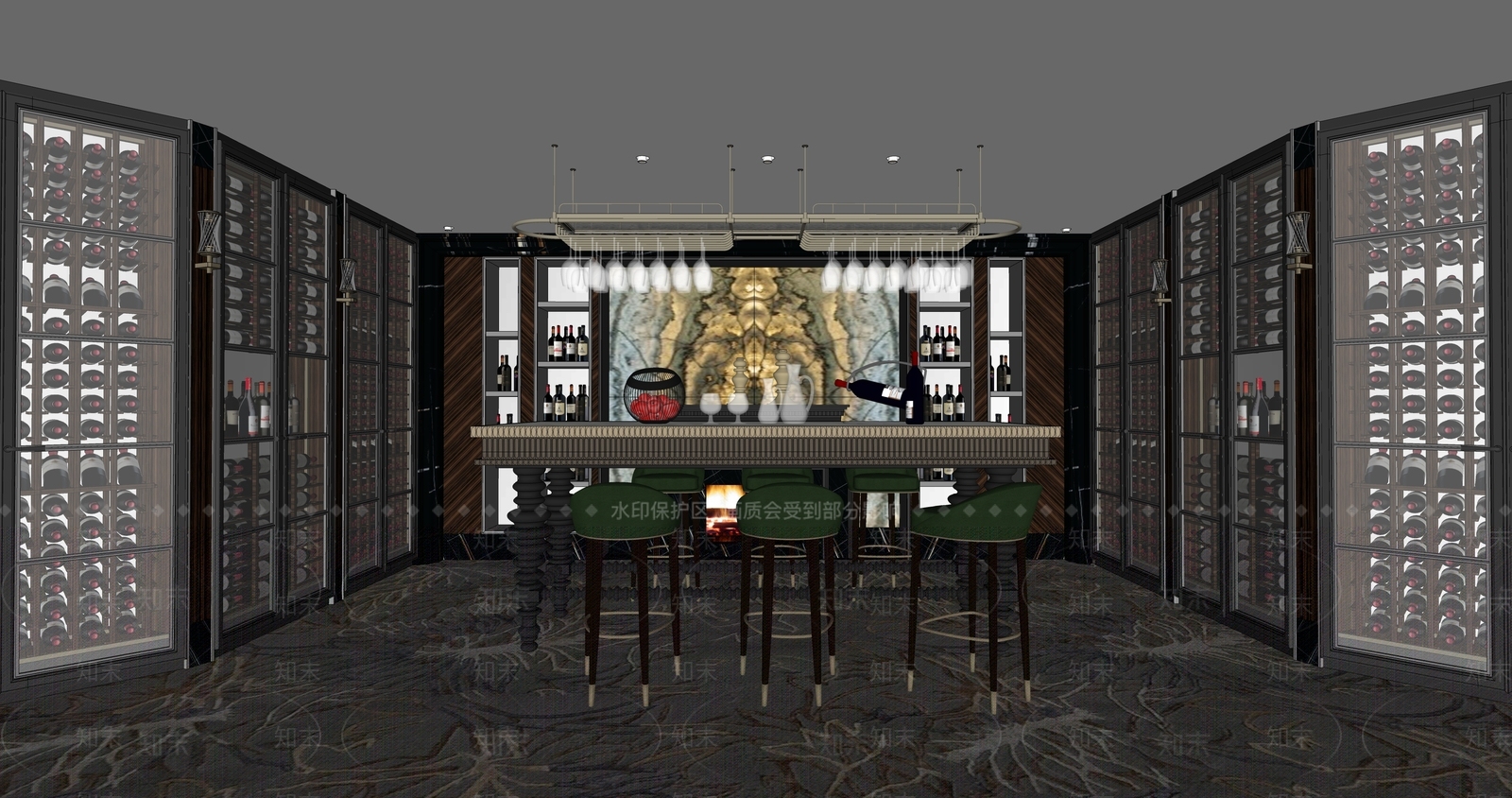 现代家居酒窖SU模型下载【ID:1151993202】