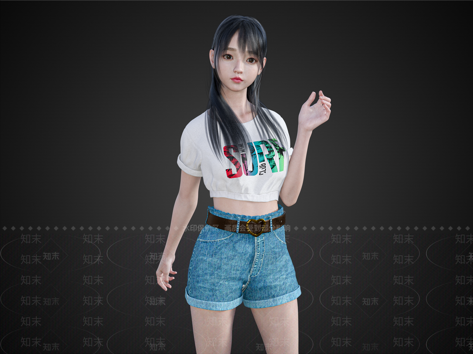 清纯女孩SU模型下载【ID:1151993912】