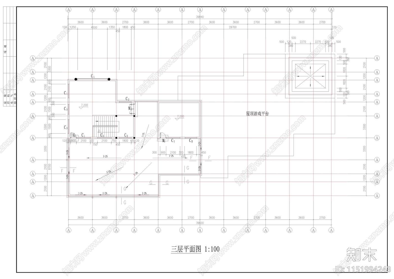 某农村幼儿园建筑施工图cad施工图下载【ID:1151994243】