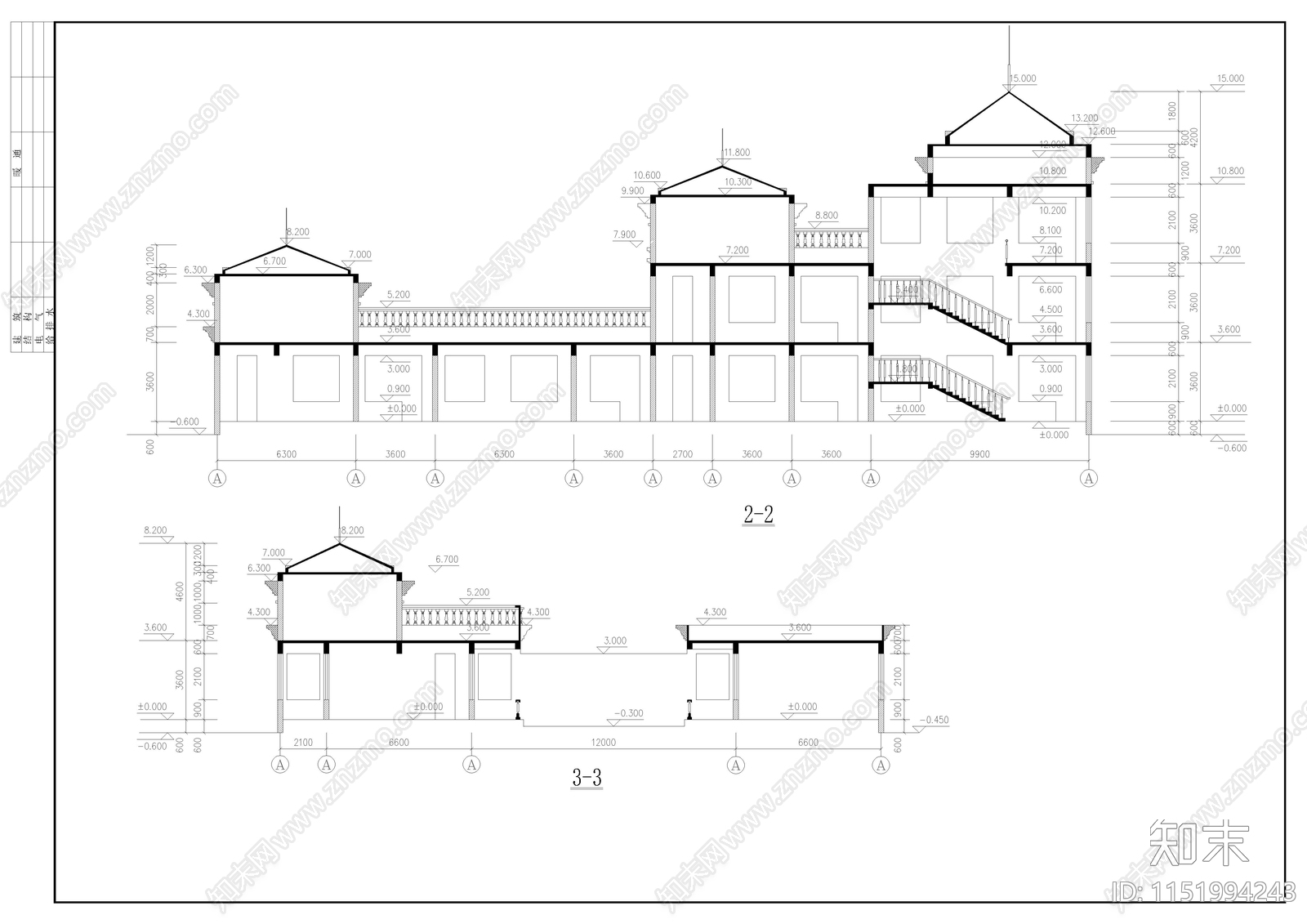 某农村幼儿园建筑施工图cad施工图下载【ID:1151994243】