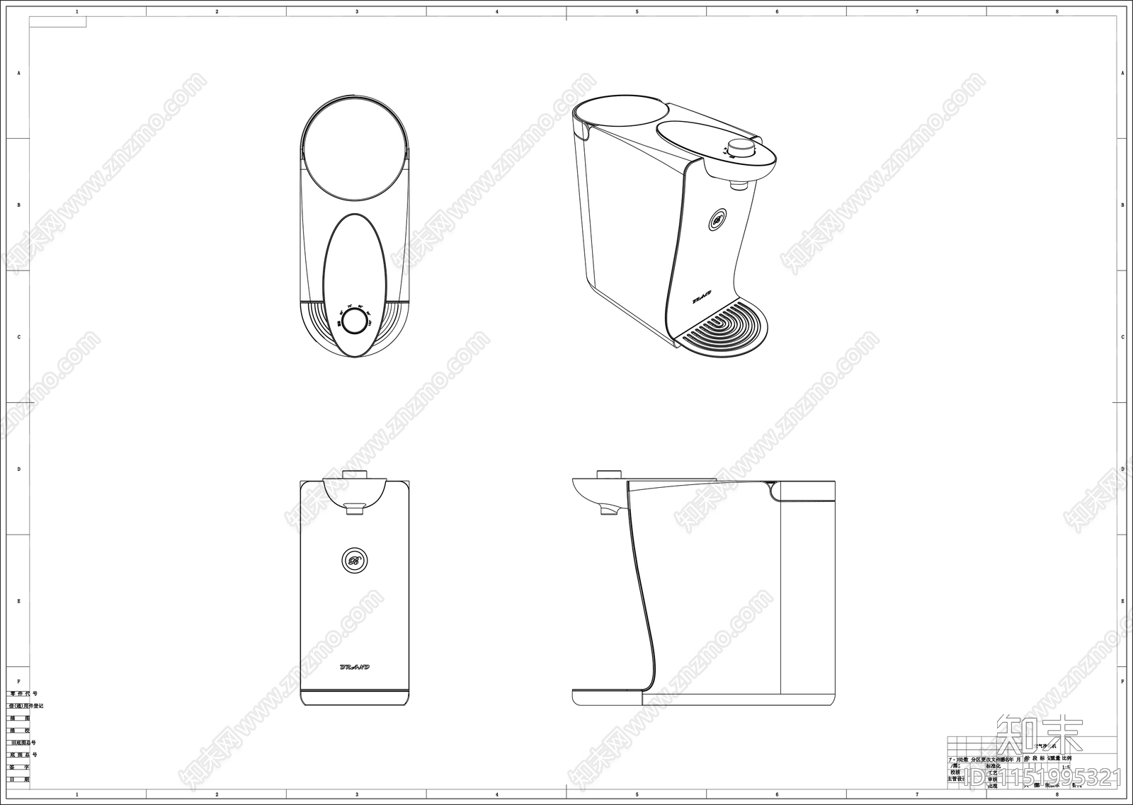 饮水机平面模块图施工图下载【ID:1151995321】