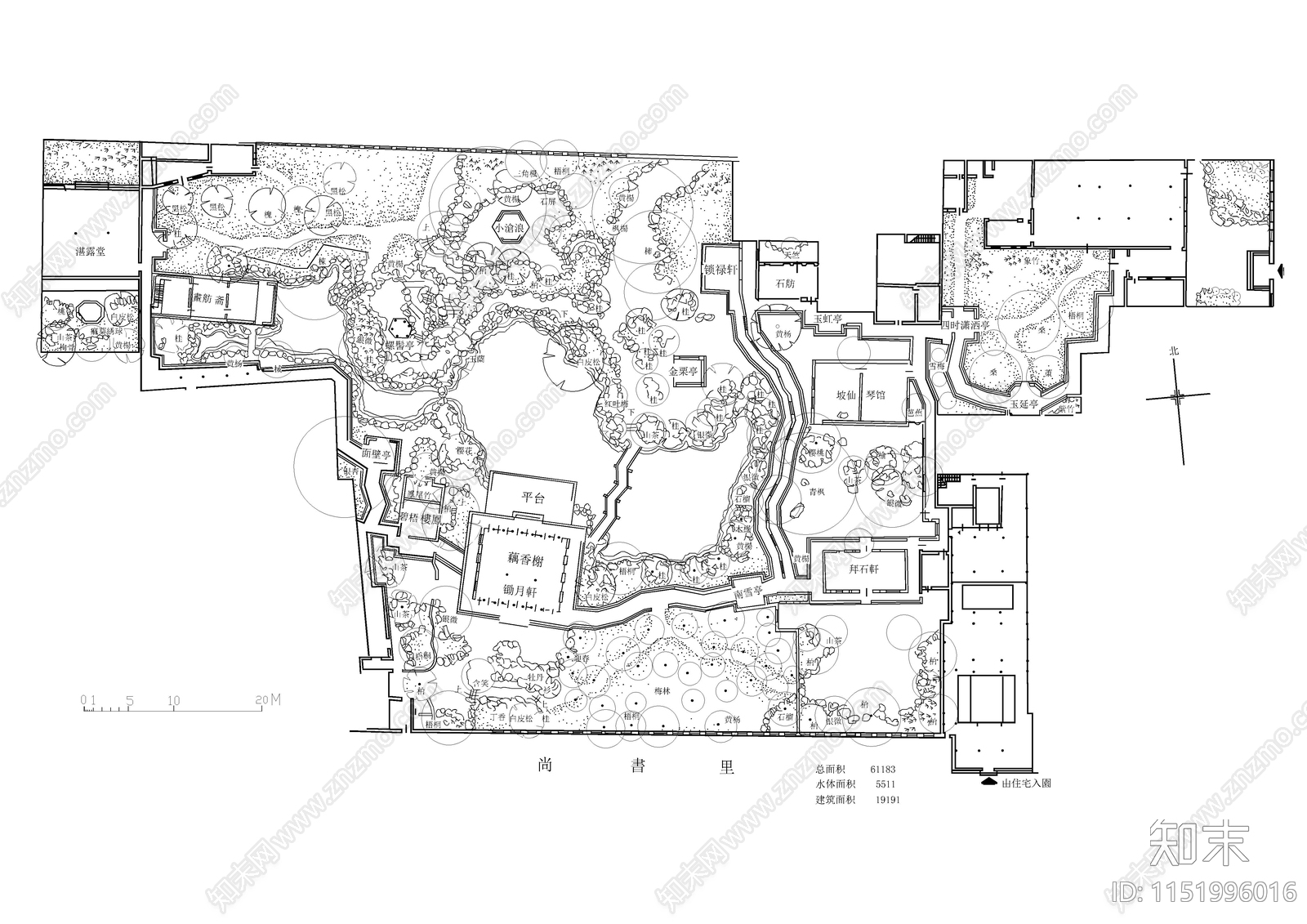 苏州古典园林平面图cad施工图下载【ID:1151996016】