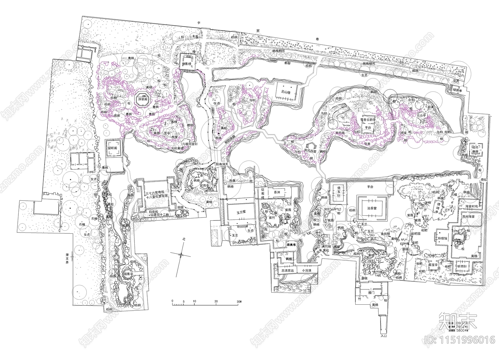 苏州古典园林平面图cad施工图下载【ID:1151996016】