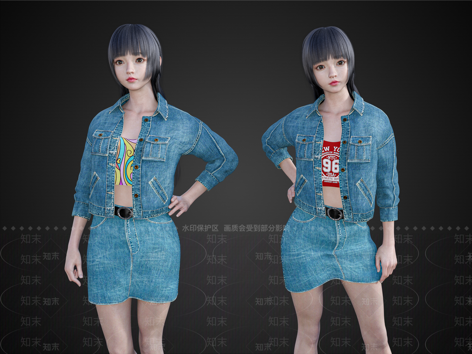 清纯女孩SU模型下载【ID:1151996655】