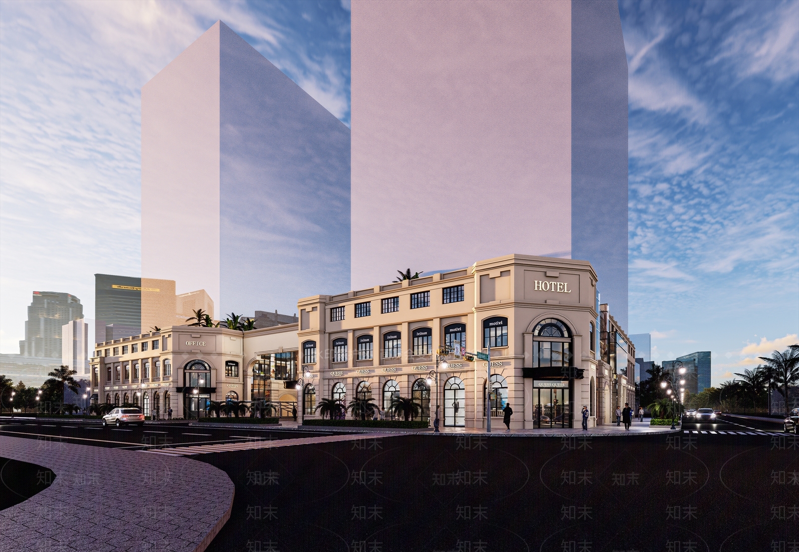 欧式商业多层SU模型下载【ID:1151998087】