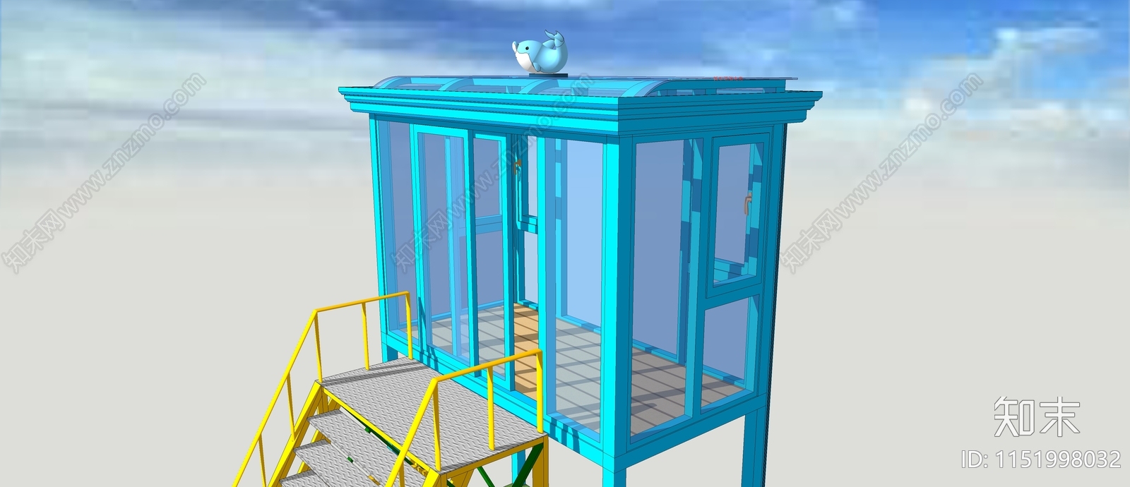 现代异形顶阳光房SU模型下载【ID:1151998032】