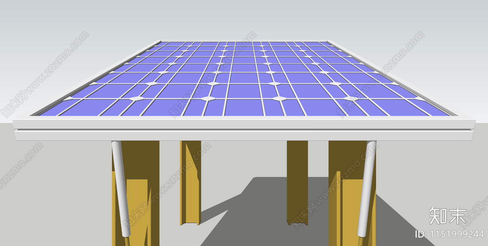 太阳能光伏板SU模型下载【ID:1151999244】