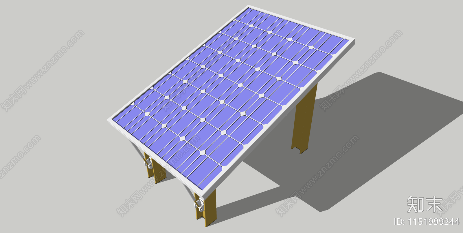 太阳能光伏板SU模型下载【ID:1151999244】