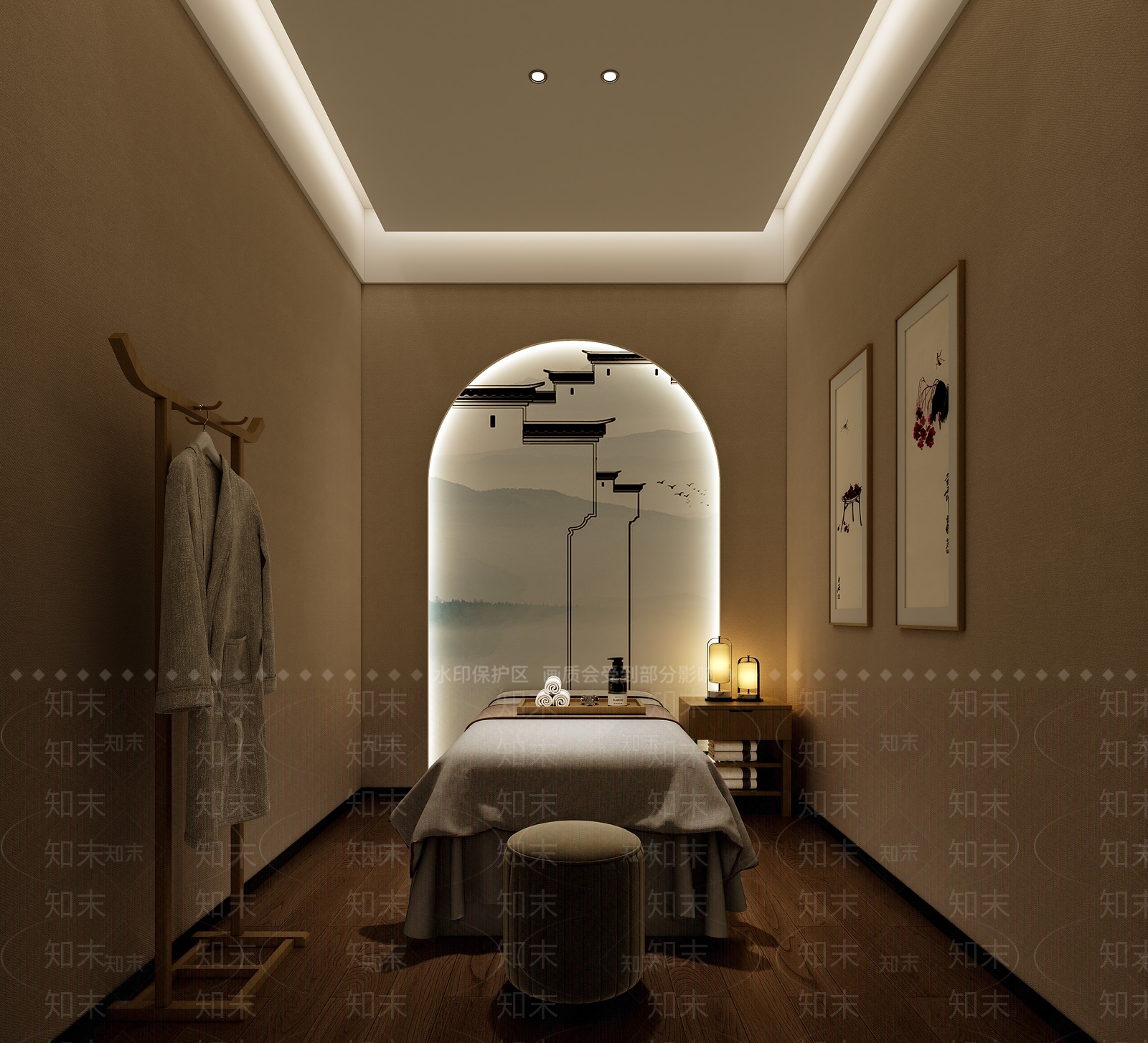 新中式洗浴中心3D模型下载【ID:1152000180】