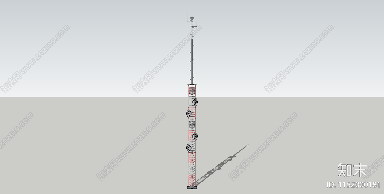 信号接收塔SU模型下载【ID:1152000181】