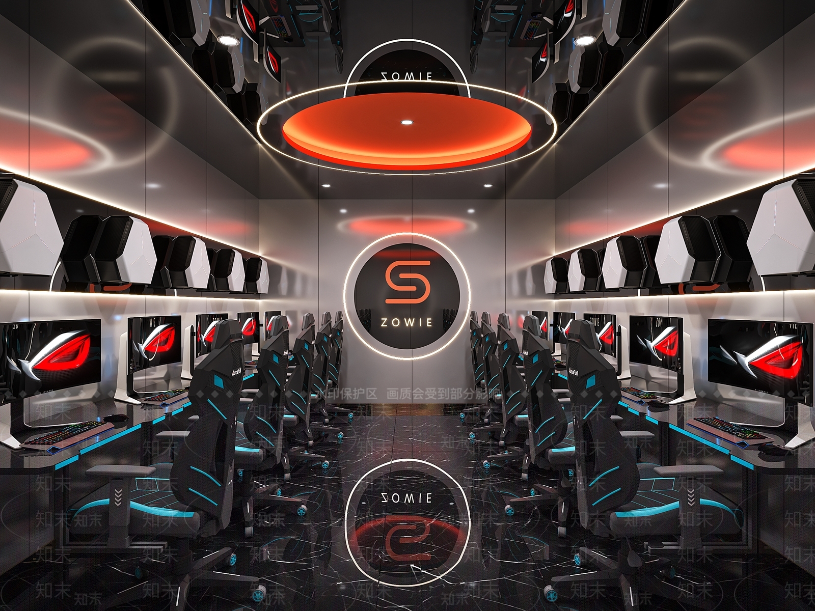 现代网咖包间3D模型下载【ID:1152000796】