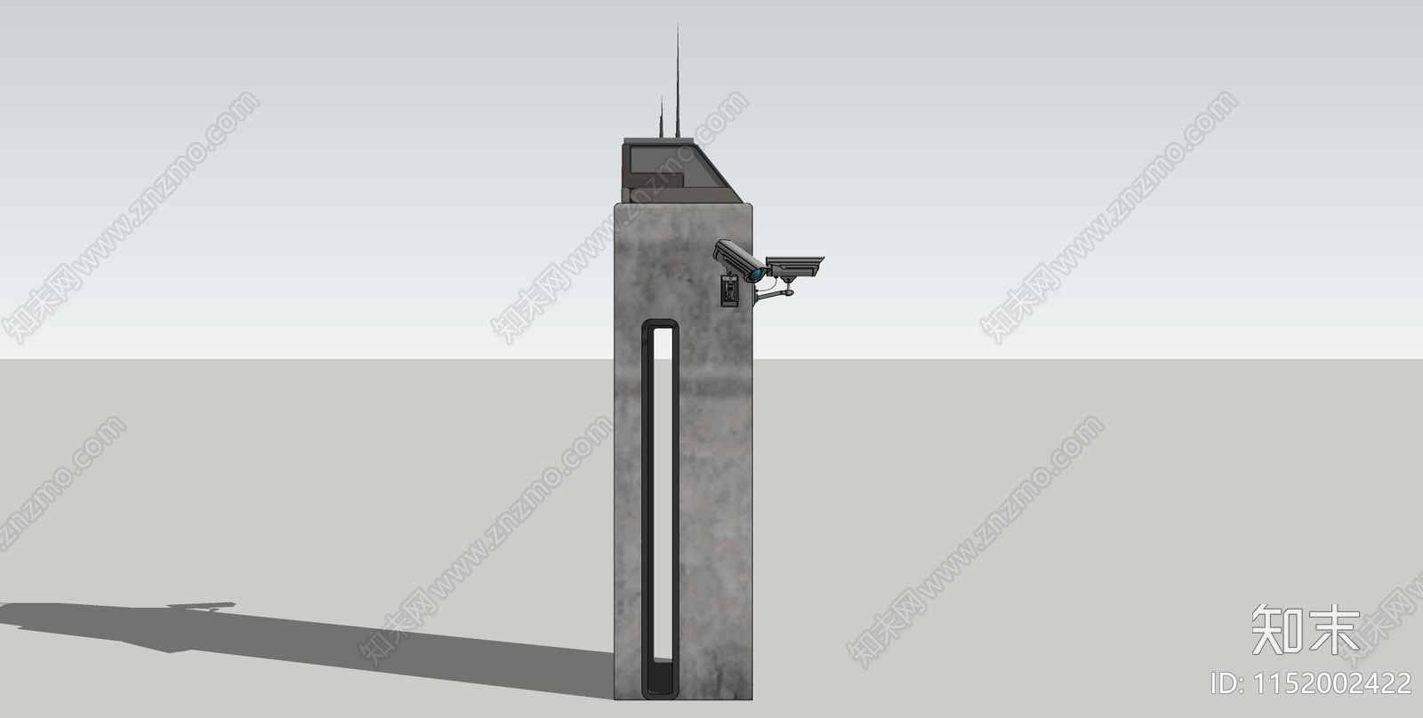 现代门柱SU模型下载【ID:1152002422】