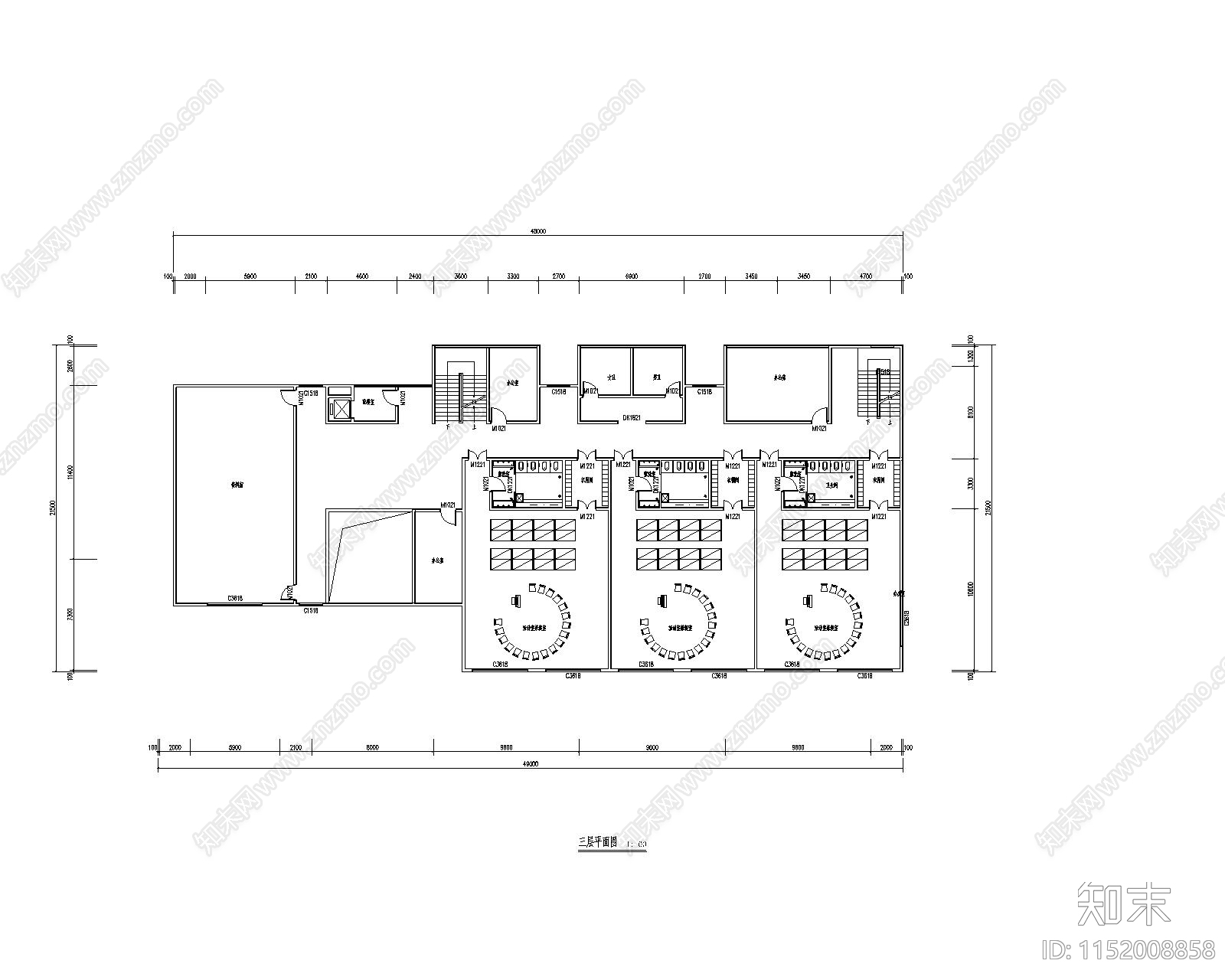 现代幼儿园建筑cad施工图下载【ID:1152008858】