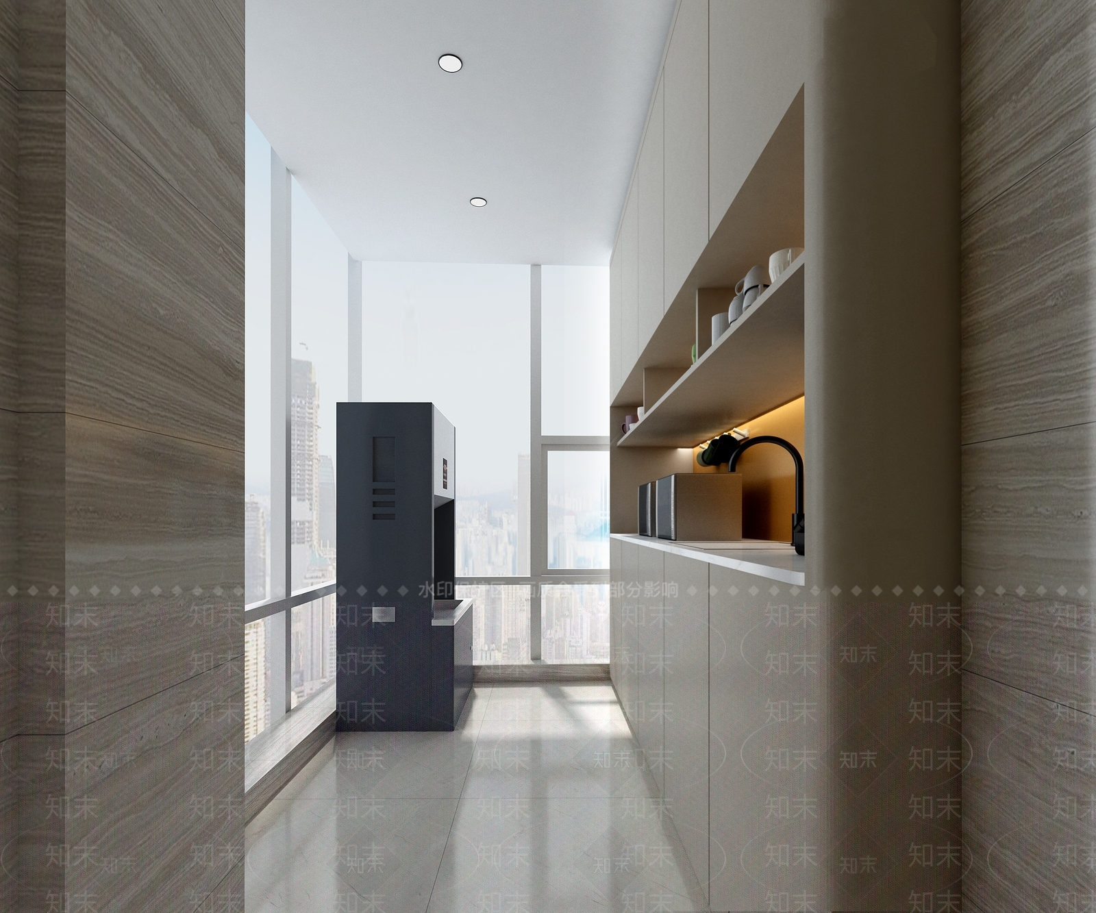 现代办公茶水间3D模型下载【ID:1152014664】
