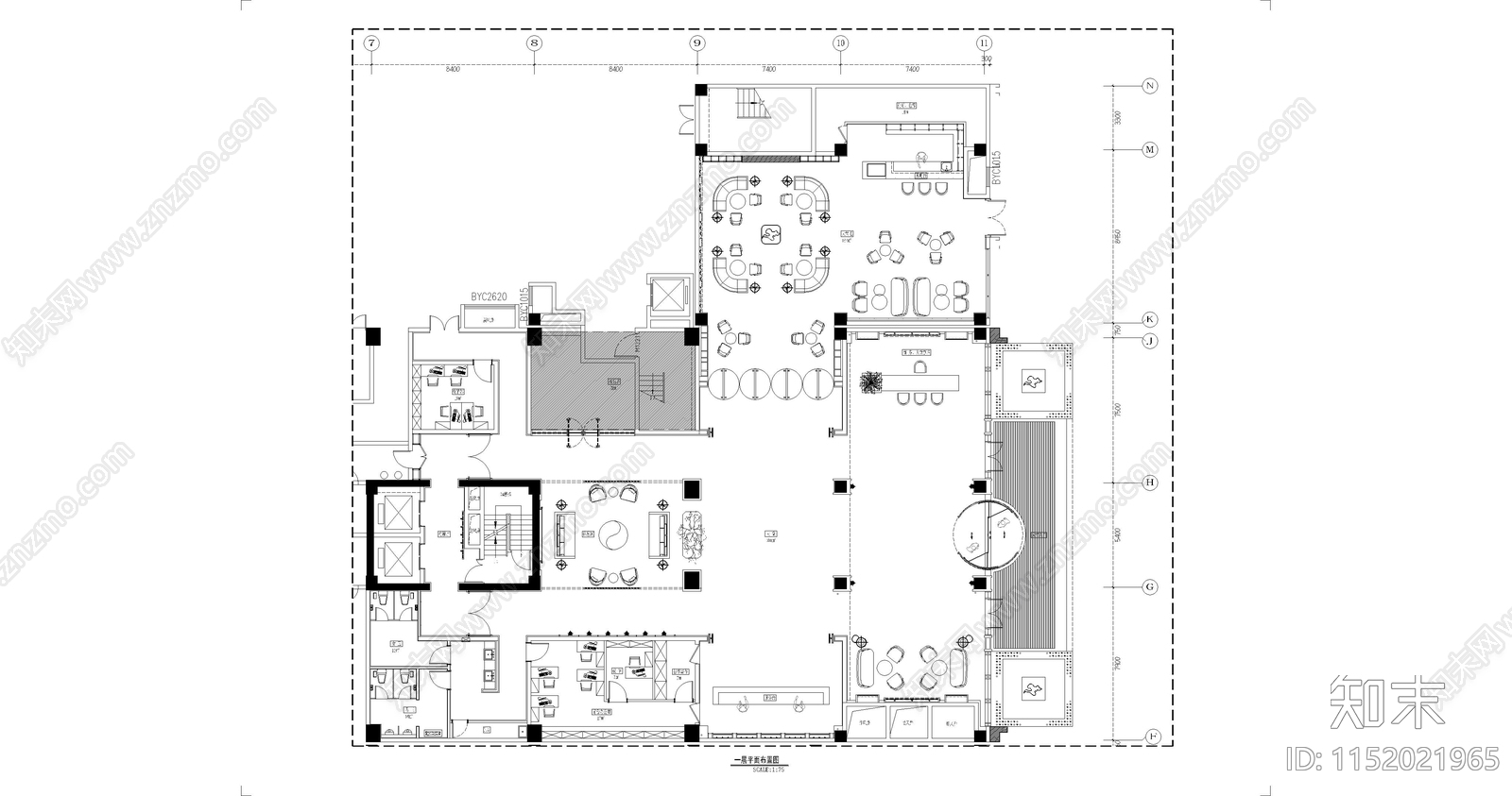 河南焦作铂锦酒店cad施工图下载【ID:1152021965】
