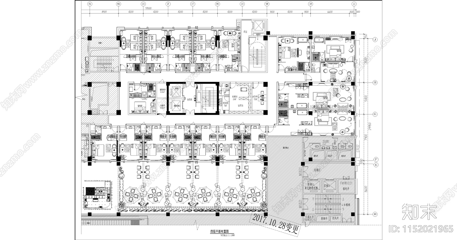 河南焦作铂锦酒店cad施工图下载【ID:1152021965】