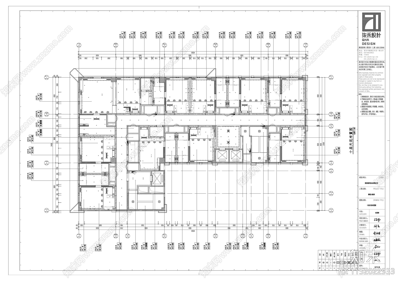 缤悦酒店10楼客房施工图cad施工图下载【ID:1152022933】
