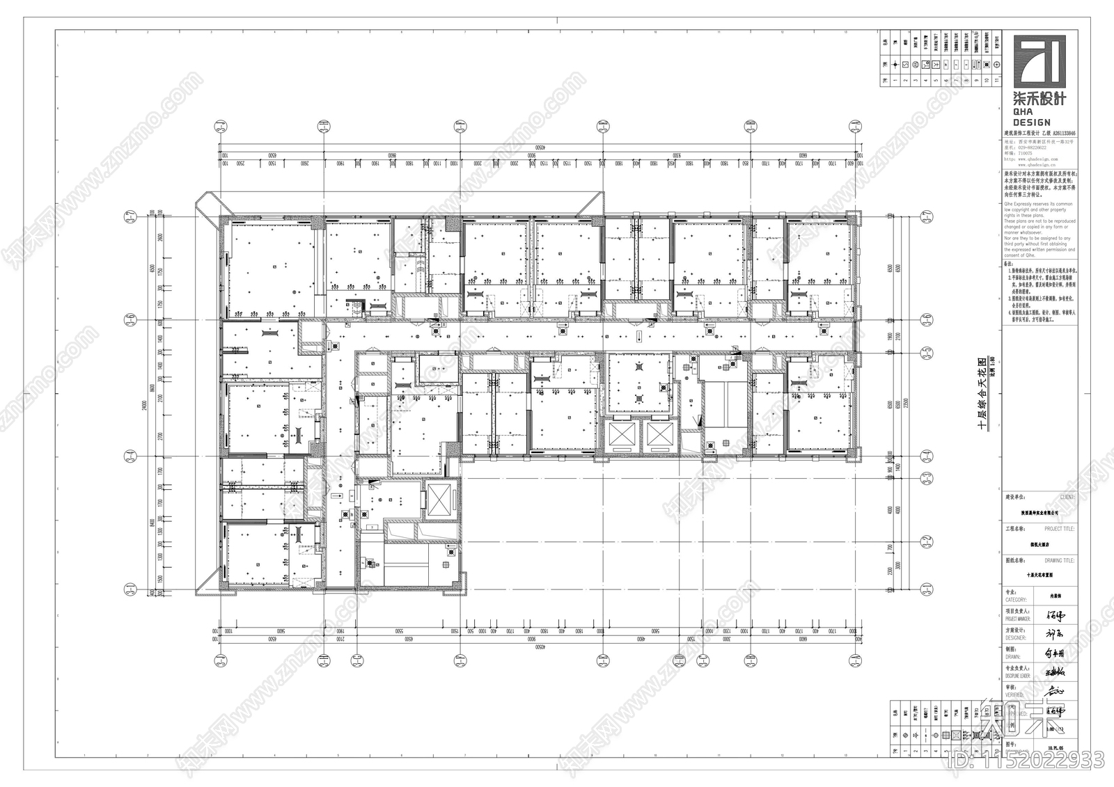 缤悦酒店10楼客房施工图cad施工图下载【ID:1152022933】