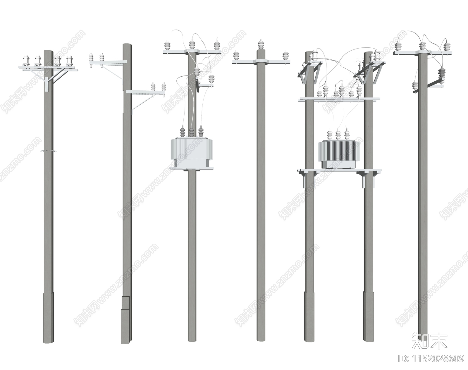电线杆SU模型下载【ID:1152028609】