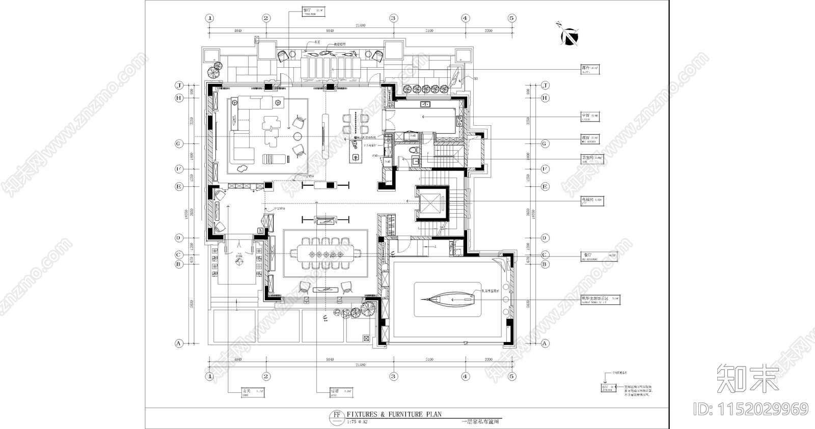 北京恒大顺义丽宫四期165别墅cad施工图下载【ID:1152029969】