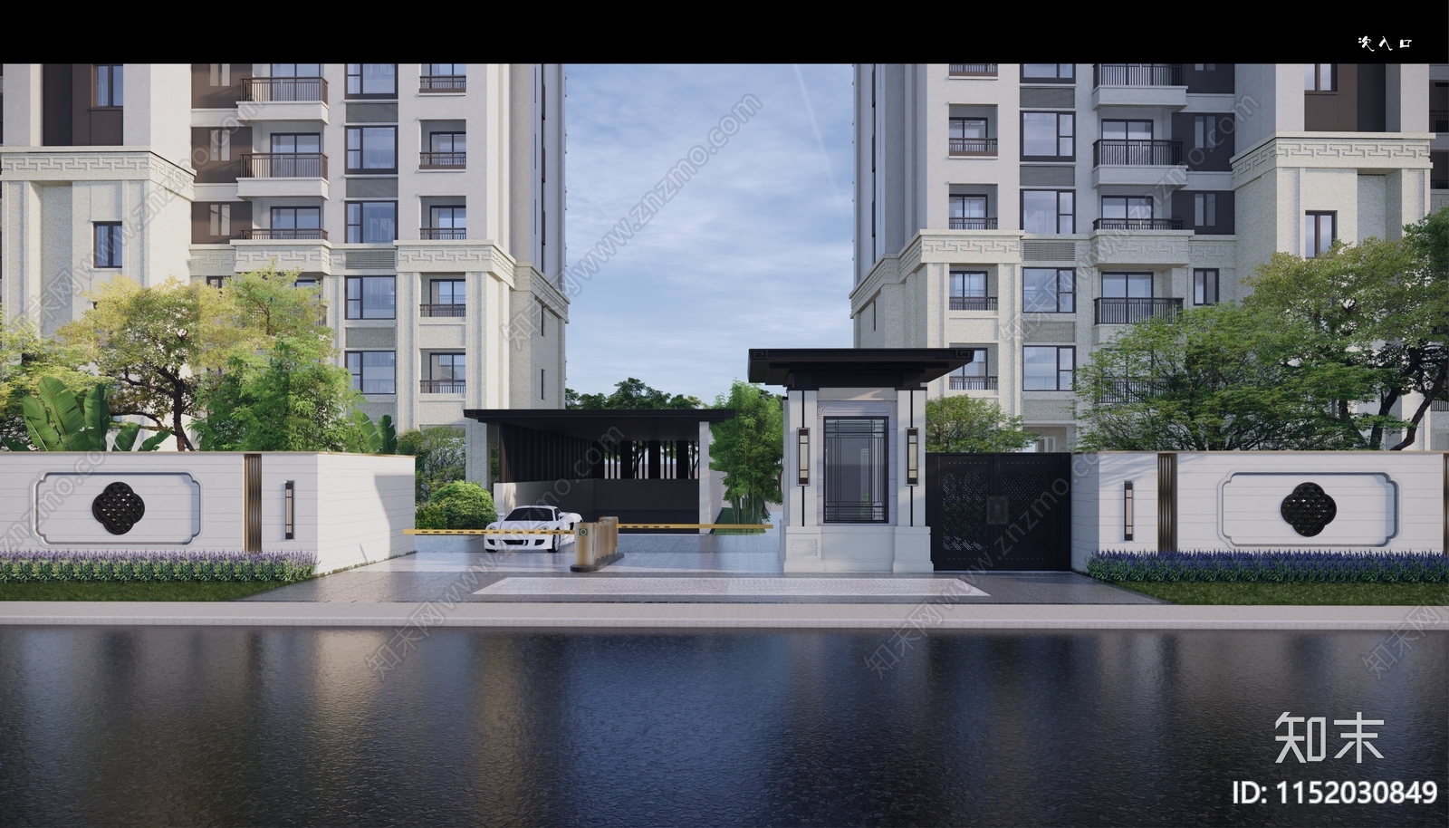 景观小区入口大门大样详图施工图下载【ID:1152030849】