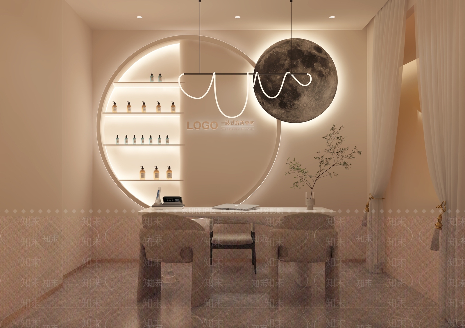 现代美容院3D模型下载【ID:1152038430】