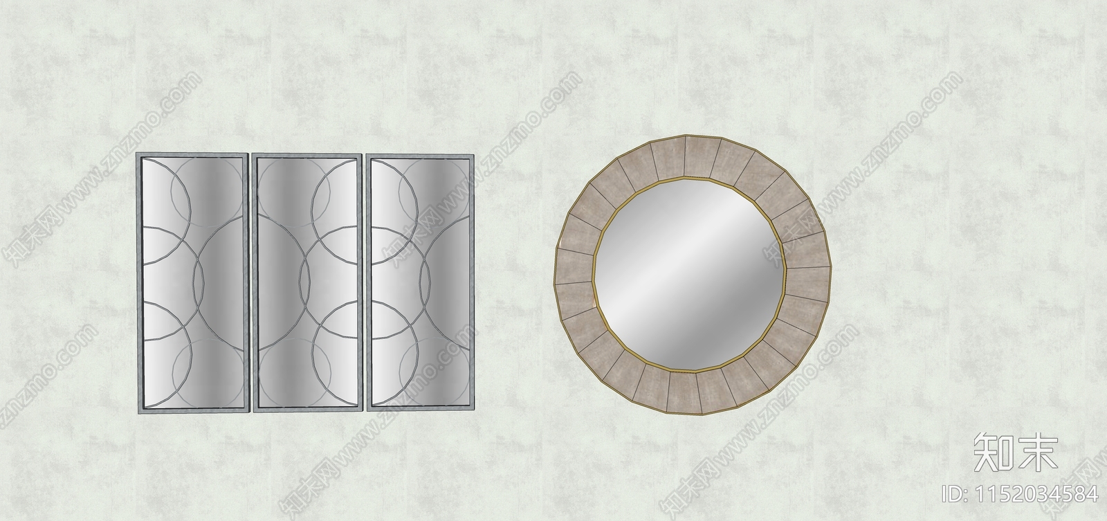 现代风格镜子SU模型下载【ID:1152034584】